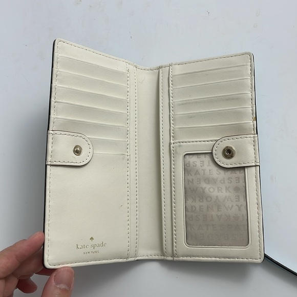 Kate spade baby blue ivory leather card wallet - Picture 4 of 6